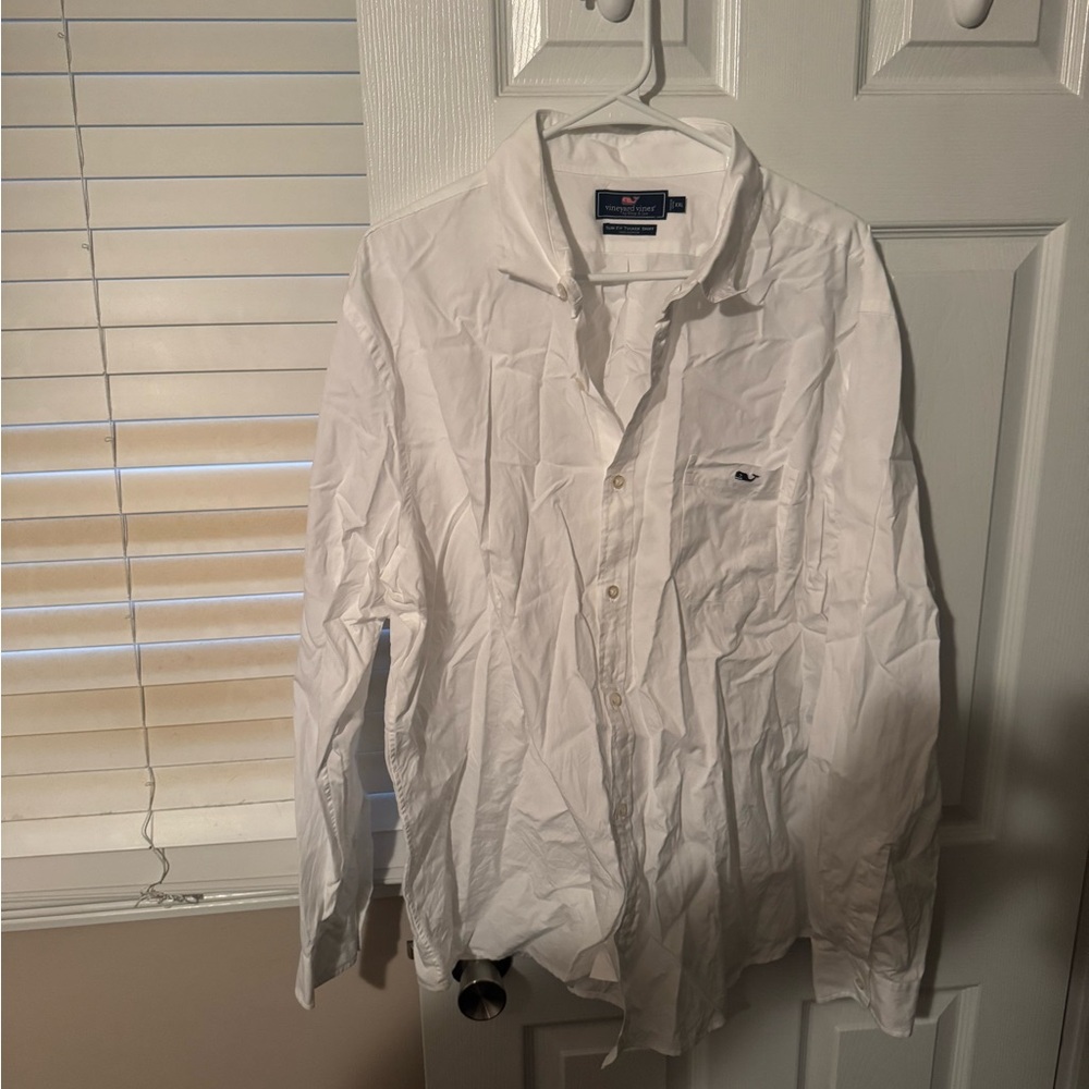Vineyard Vines Men's White Casual Button-Down Shirt